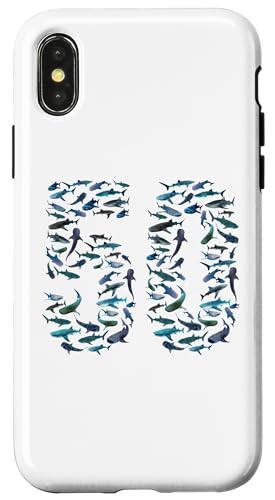 Kids 50 Year Old Ocean Life Fish Whale Shark 50th Birthday Hülle für iPhone X/XS von Birthday Boy Toddlers Animal Lover Store