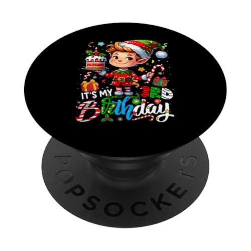 It's My 3rd Birthday Christmas Elf Costume Kids Funny Party PopSockets mit austauschbarem PopGrip von Birthday Christmas Costume