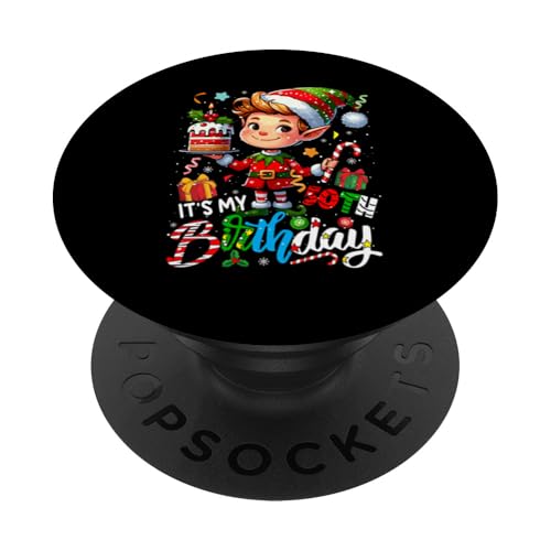 It's My 50th Birthday Christmas Elf Costume Kids Funny Party PopSockets mit austauschbarem PopGrip von Birthday Christmas Costume