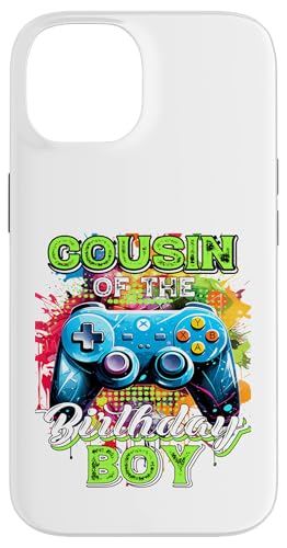 Hülle für iPhone 14 Der Cousin des Geburtstagskindes passt zum Geburtstag eines Videospielers von Birthday Gamer