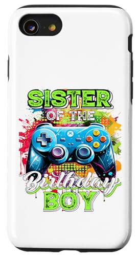 Hülle für iPhone SE (2020) / 7 / 8 Die Schwester des Geburtstagskindes passt zum Geburtstag eines Videospielers von Birthday Gamer