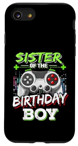 Sister of the Birthday Boy: Passende Familienvideospielparty Hülle für iPhone SE (2020) / 7 / 8 von Birthday Gamer