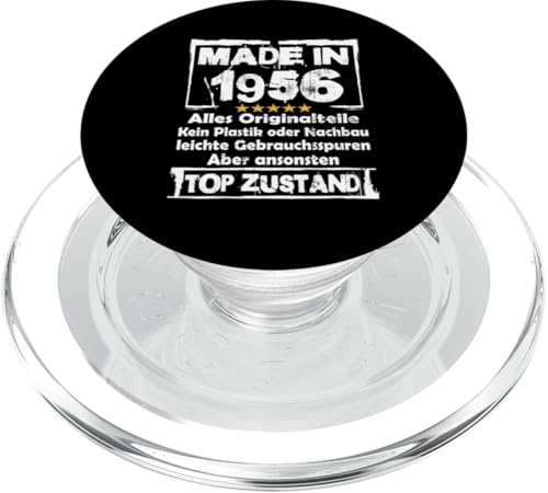 Lustiges Made in 1956 Vintage Retro 69 jahre alt Geburtstag PopSockets PopGrip für MagSafe von Birthday Geschenk Frau & Mann by Lach doch wieder