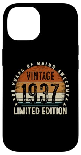 Hülle für iPhone 14 Vintage 1937 Limited Edition 88 Year Old Retro 88th Birthday von Birthday Gifts for Men Women Co.