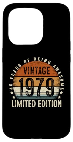 Hülle für iPhone 15 Pro Vintage 1979 Limited Edition 46 Year Old Retro 46th Birthday von Birthday Gifts for Men Women Co.