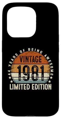 Hülle für iPhone 15 Pro Vintage 1981 Limited Edition 44 Year Old Retro 44th Birthday von Birthday Gifts for Men Women Co.