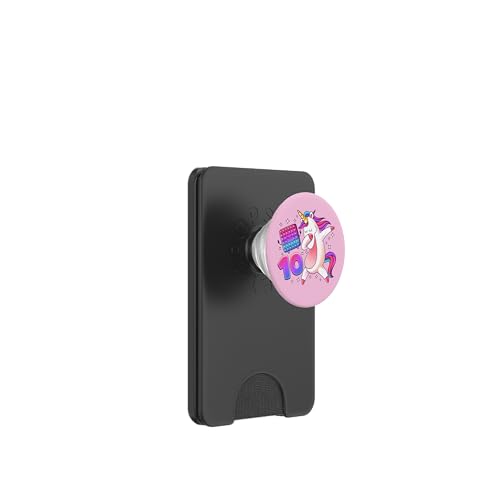 Geburtstag Mädchen 10 Jahre alt, Pop it, Einhorn, Nummer 10 PopSockets PopWallet für MagSafe von Birthday Girl by Content Design Studio