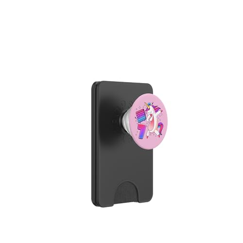 Geburtstag Mädchen 7 Jahre alt, Pop it, Einhorn, Nummer 7 PopSockets PopWallet für MagSafe von Birthday Girl by Content Design Studio