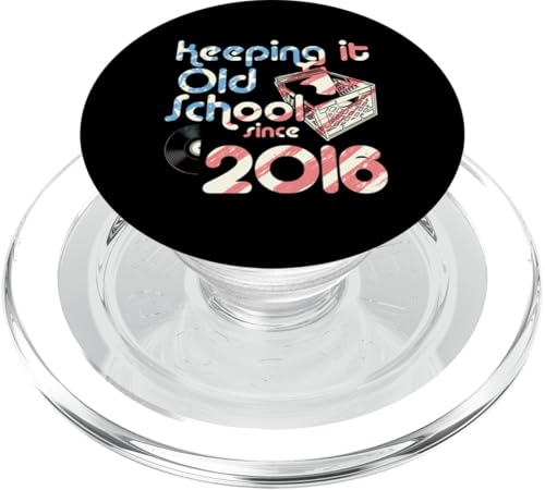 Keeping It Old School Since 2016 Year Box of Vinyl Records PopSockets PopGrip für MagSafe Keeping It Old School Since 2016 Year Box of Vinyl Records PopSockets PopGrip für MagSafe von Birthday Party For American Vinyl Record Collector