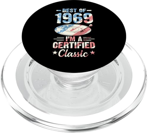 Schallplatte Geburtstag Best Of 1969 I'm A Certified Classic PopSockets PopGrip für MagSafe Schallplatte Geburtstag Best Of 1969 I'm A Certified Classic PopSockets PopGrip für MagSafe von Birthday Party For American Vinyl Record Collector