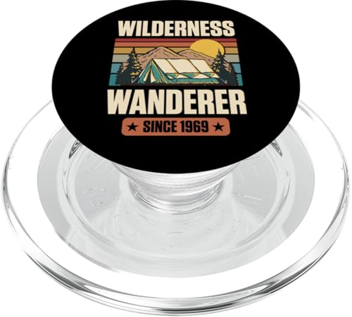 Wilderness Wanderer seit 1969 Geburtsjahr Camping Geburtstag PopSockets PopGrip für MagSafe von Birthday Party Supplies For Wilderness Campers