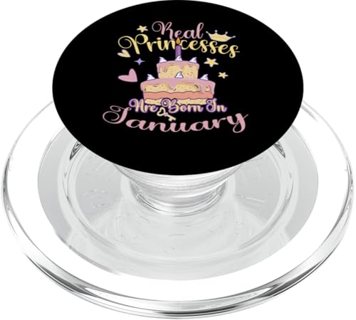 Real Princesses Are Born In January Birthday PopSockets PopGrip für MagSafe von Birthday Party