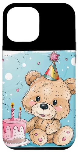 Hülle für iPhone 12 Pro Max Süßes Teddybär-Kuchen-Thema für einen lustigen Geburtstags-Look von Birthday Teddy Bear Outfit