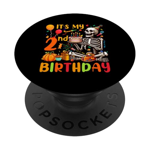 It's My 2nd Birthday Thanksgiving Fall Skeleton Funny Party PopSockets mit austauschbarem PopGrip von Birthday Thanksgiving Costume