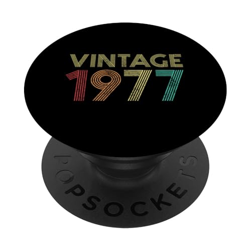 47. Geburtstag Vintage 1977 BDay 47 Jahre alt Geburtstag PopSockets mit austauschbarem PopGrip von Birthday Vintage Accessories