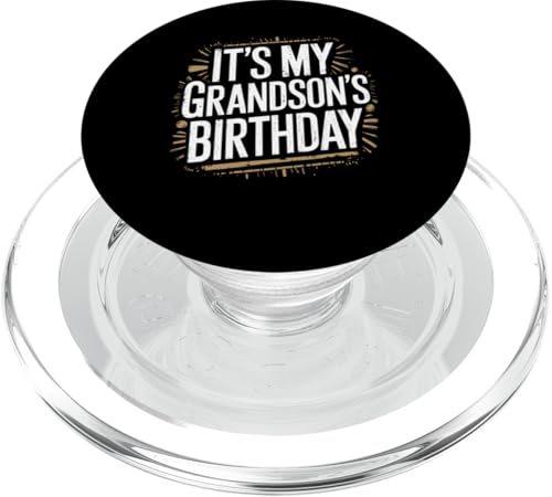 Distressed It's My grandson's Birthday Vintage Men Women Kid PopSockets PopGrip für MagSafe von Birthday Vintage Designs