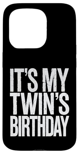 Hülle für iPhone 15 Pro Vintage scratch It's My twin's Birthday grunge Men Women Kid von Birthday Vintage Designs