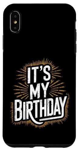 Hülle für iPhone XS Max Vintage It's My Birthday Distressed Men Women Kids B-day von Birthday Vintage Designs