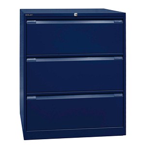 BISLEY DF3 Hängeregistraturschrank oxfordblau 3 Schubladen 80,0 x 62,2 x 101,6 cm von Bisley