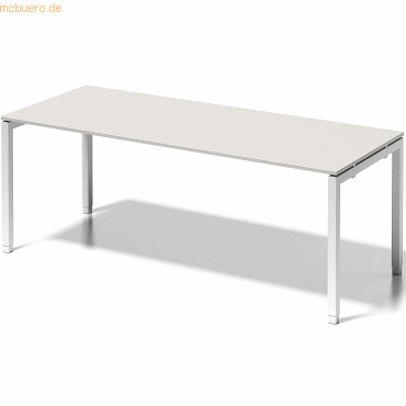 Bisley Schreibtisch Cito BxTxH 200x80x65-85cm grauweiß Gestell verkehr von Bisley