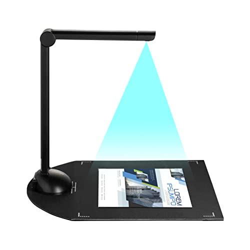 Bisofice Dokumentenscanner Dokumentenbuchkamera Scanner 5 Megapixel HD A4 Scangröße mit USB-Anschluss LED-Licht OCR-Funktion Kompatibel mit Windows für Klassenzimmer Bürobibliothek Bankbesprechung von Bisofice