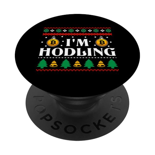 Lustiger BTC Hodl Weihnachtsmann Bitcoin PopSockets Klebender PopGrip von Bitcoin Christmas Crypto Santa Hodl Currency Funny