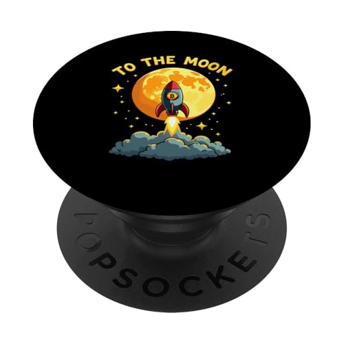 Bitcoin PopSockets Klebender PopGrip von Bitcoin Rakete