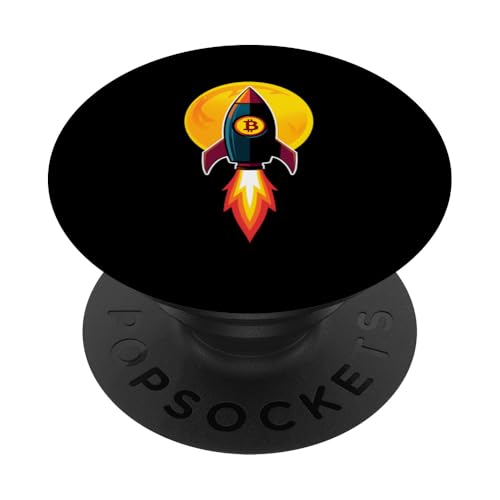 Bitcoin PopSockets Klebender PopGrip von Bitcoin Rakete