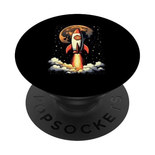 Bitcoin PopSockets Klebender PopGrip von Bitcoin Rakete