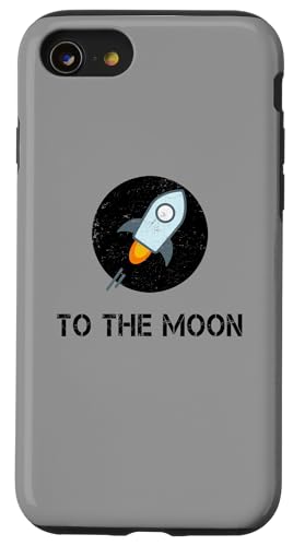 Hülle für iPhone SE (2020) / 7 / 8 Stellar to the Moon Black Vintage Distressed Crypto Geschenk von Bitcoin and Crypto Blockchain Shirts