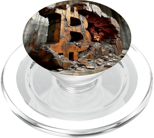 Bitcoin Logo Stein Hart PopSockets PopGrip für MagSafe von Bitcoin fixes this Krypto Währung Geld Hodl Hold