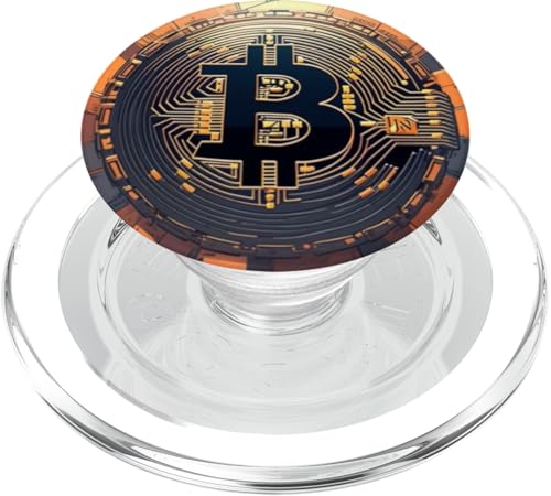 Bitcoin Logo groß Chip Informatik PopSockets PopGrip für MagSafe von Bitcoin fixes this Krypto Währung Geld Hodl Hold