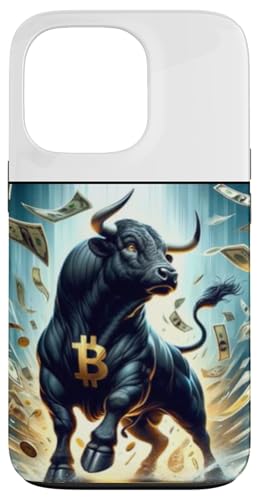 Hülle für iPhone 13 Pro Bitcoin Bulle Stier Bullish ATH Börse Tier Aktien Meme Logo von Bitcoin fixes this Krypto Währung Geld Hodl Hold