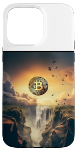 Hülle für iPhone 15 Pro Max Bitcoin Landschaft Natur groß Sonne Erde Himmel Wasserfall von Bitcoin fixes this Krypto Währung Geld Hodl Hold