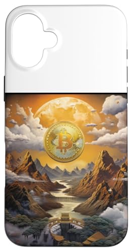 Hülle für iPhone 16 Plus Bitcoin Berge Wandern Gebirge Landschaft Natur Sonne Mond von Bitcoin fixes this Krypto Währung Geld Hodl Hold