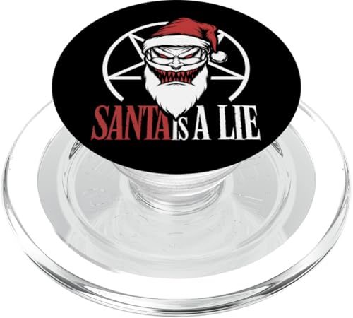 Antichristliches satanisches Weihnachtsmann ist eine Lüge Gotisches Weihnachten PopSockets PopGrip für MagSafe von Black Death Metal Christmas Goth Men Women Tees