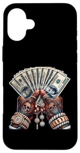 Black King Manifest Money Cash Hustle Tattoo, schwarz, für Herren Hülle für iPhone 16 Plus von Black Girl Magic Tees NYC