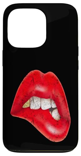 Hülle für iPhone 13 Pro Black Girl Magic Lips Zahnbeißende Lippe Vintage Grunge von Black Girl Magic Tees NYC