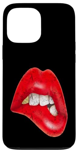 Hülle für iPhone 13 Pro Max Black Girl Magic Lips Zahnbeißende Lippe Vintage Grunge von Black Girl Magic Tees NYC