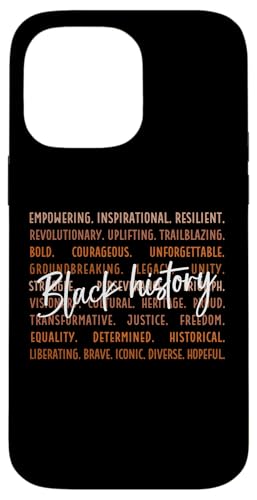 Hülle für iPhone 14 Pro Max Black History Month 2025 Shades of Melanin Words JUSTICE von Black Girl Magic Tees NYC