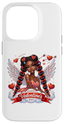 Schwarzes Mädchen Valentinstag Schwarzer Amor Melanin Schwarze Frauen Hülle für iPhone 14 Pro von Black Girl Magic Tees NYC