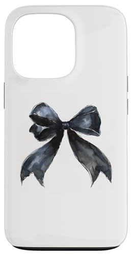 Hülle für iPhone 13 Pro Girly | Schleife in Aquarell || Kokette | Ästhetische schwarze Schleife von Black Gothic theme