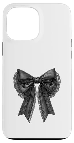 Hülle für iPhone 13 Pro Max Girly | Schleife in Aquarell || Kokette | Ästhetische schwarze Schleife von Black Gothic theme