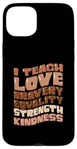 Hülle für iPhone 15 Plus Groovy Ich unterrichte Black History Month Melanin African Teacher von Black History Month African American Pride Gifts