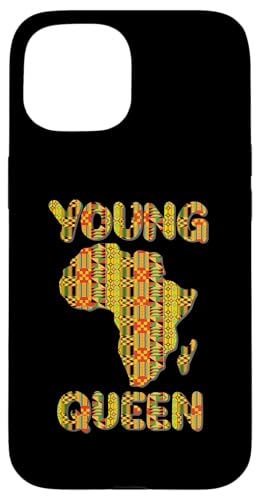 Hülle für iPhone 15 Young Queen Cool Kente African Print Black History Month von Black History Month African American Pride Gifts