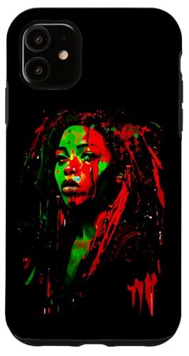 Hülle für iPhone 11 Afrikanische Farben Rot Schwarz Grün Frau Schwarz Pride von Black History Month Afro Queen and King Apparel