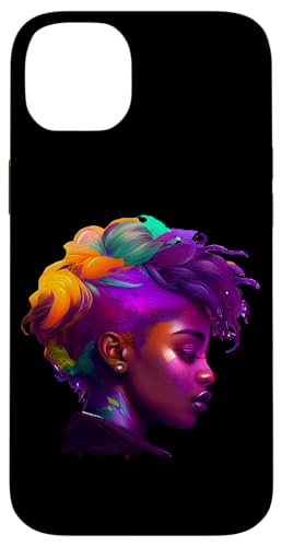 Hülle für iPhone 14 Plus Black Woman Art Buntes Haar African Pride von Black History Month Afro Queen and King Apparel