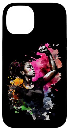 Hülle für iPhone 14 Protest Faust Black Woman African American Colors Art von Black History Month Afro Queen and King Apparel