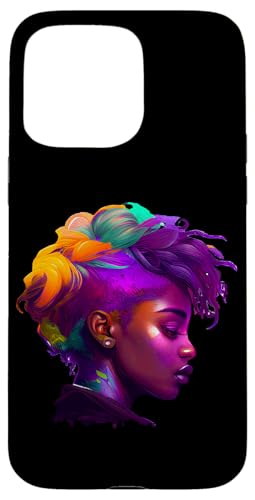 Hülle für iPhone 15 Pro Max Black Woman Art Buntes Haar African Pride von Black History Month Afro Queen and King Apparel