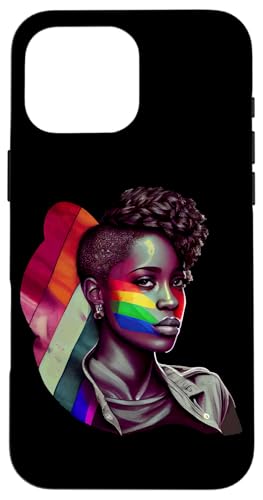 Hülle für iPhone 16 Pro Max Schöne schwarze Frau LGBT-Kunst Afroamerikanerin von Black History Month Afro Queen and King Apparel